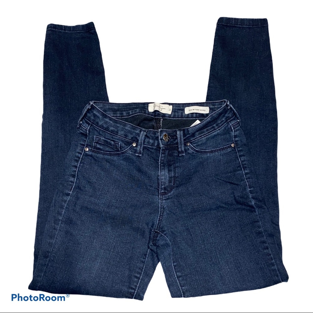 Jessica Simpson blue skinny kiss me jeans size 26